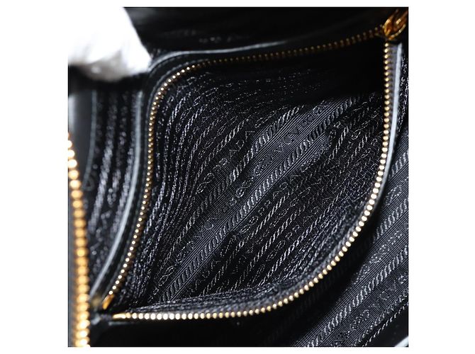PRADA Borsa a Mano Nylon 2 vie Nero Oro 1BB115 Auth am9579SM D'oro - vista 28