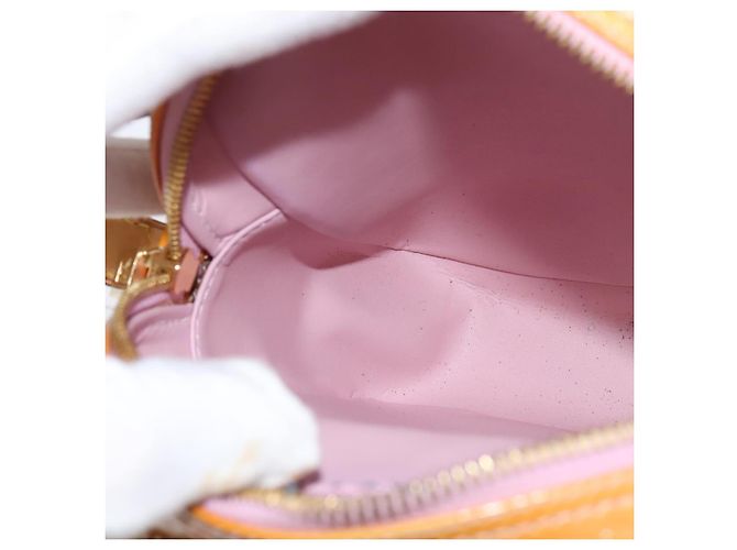 LOUIS VUITTON Bolsa Wooster Monogram Vernis Rosa Marshmallow M91037 LV Auth BA7445 - vista 19