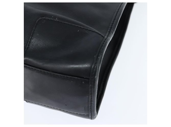 Bolso de Hombro Anagram LOEWE de Cuero Negro Plata Auténtico bs30598 - vista 14