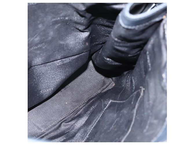 Bolso de Hombro Anagram LOEWE de Cuero Negro Plata Auténtico bs30598 - vista 18