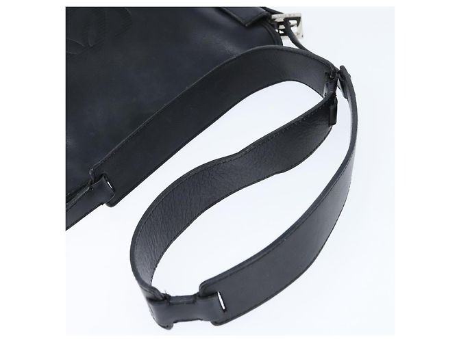 Bolso de Hombro Anagram LOEWE de Cuero Negro Plata Auténtico bs30598 - vista 7