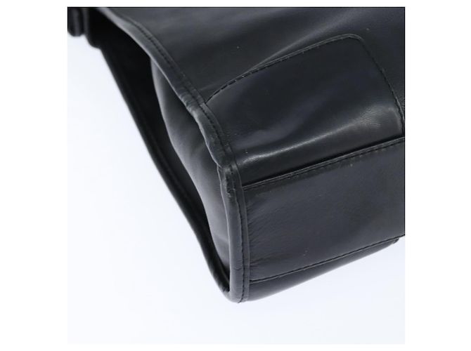 Bolso de Hombro Anagram LOEWE de Cuero Negro Plata Auténtico bs30598 - vista 9