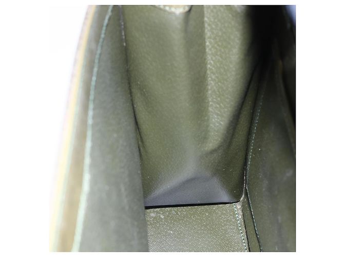 Céline Borsa a Mano CELINE in Pelle Khaki Oro Auth 151041 D'oro Cachi - vista 21