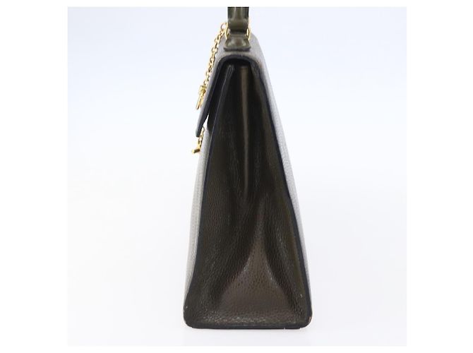 Céline Borsa a Mano CELINE in Pelle Khaki Oro Auth 151041 D'oro Cachi - vista 4