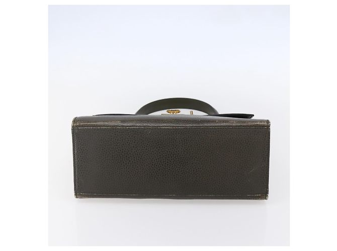 Céline Borsa a Mano CELINE in Pelle Khaki Oro Auth 151041 D'oro Cachi - vista 5
