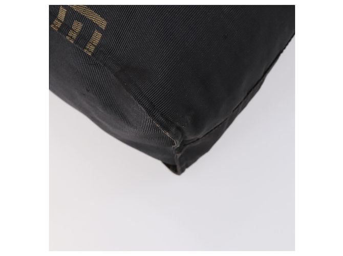 FENDI Tote Bag aus schwarzem Nylon mit Silber authentisch ep11611 - Ansicht 16