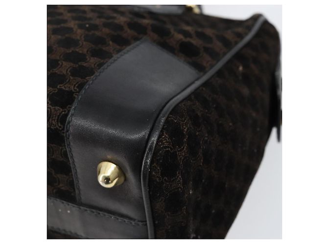 Céline Borsa a mano in tela Macadam CELINE in suede nero e oro Auth ep11623 D'oro - vista 15