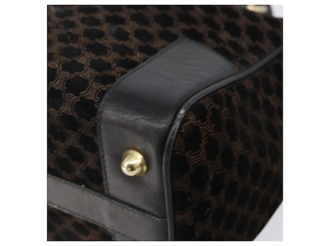 Céline Borsa a mano in tela Macadam CELINE in suede nero e oro Auth ep11623 D'oro - vista 9