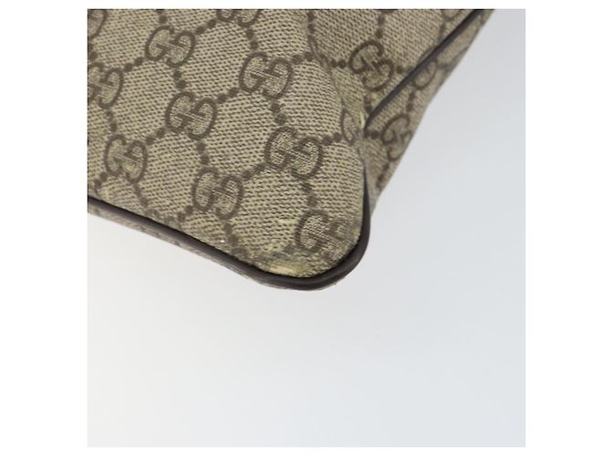 Gucci Borsa a Spalla GG Supreme PVC Beige Oro 201446 Auth 148419 D'oro - vista 14