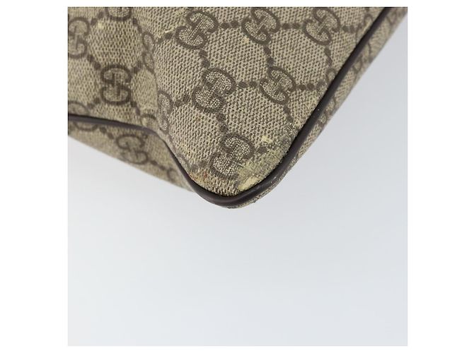 Gucci Borsa a Spalla GG Supreme PVC Beige Oro 201446 Auth 148419 D'oro - vista 15