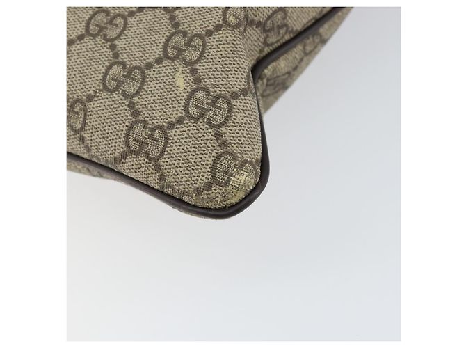 Gucci Borsa a Spalla GG Supreme PVC Beige Oro 201446 Auth 148419 D'oro - vista 16