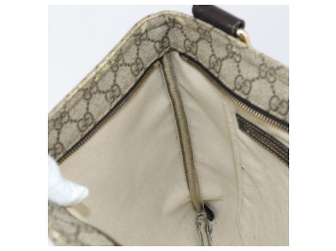 Gucci Borsa a Spalla GG Supreme PVC Beige Oro 201446 Auth 148419 D'oro - vista 21
