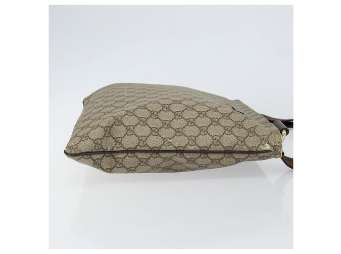 Gucci Borsa a Spalla GG Supreme PVC Beige Oro 201446 Auth 148419 D'oro - vista 3