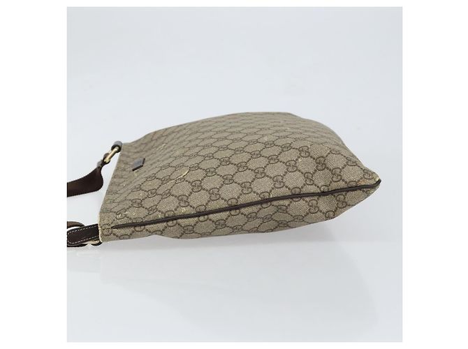 Gucci Borsa a Spalla GG Supreme PVC Beige Oro 201446 Auth 148419 D'oro - vista 4