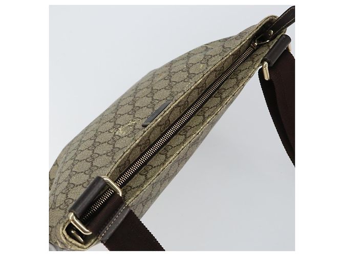 Gucci Borsa a Spalla GG Supreme PVC Beige Oro 201446 Auth 148419 D'oro - vista 6