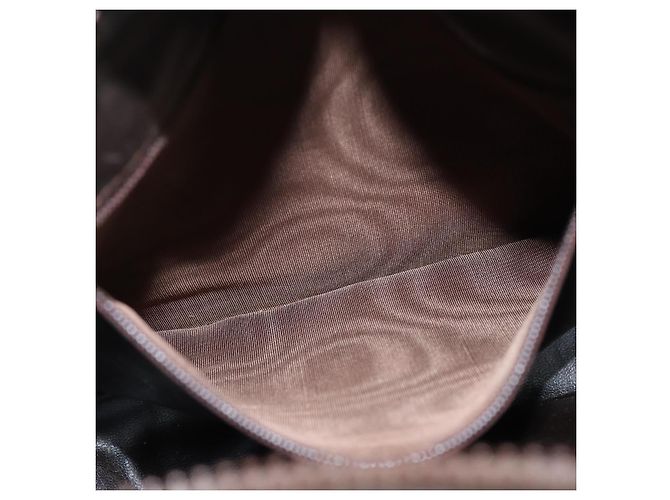 Céline Borsa a Spalla in Tela Macadam CELINE Suede Marrone Oro Auth 147778 D'oro - vista 12