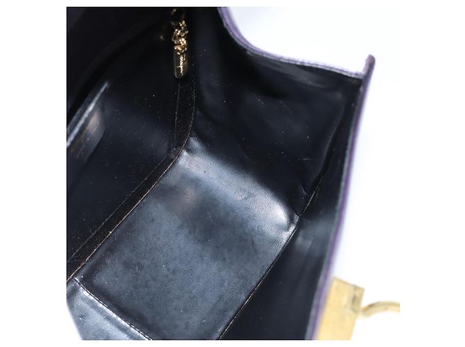 Borsa a Spalla Gancini in Pelle Salvatore Ferragamo Blu Navy Oro Auth 145622 D'oro - vista 19