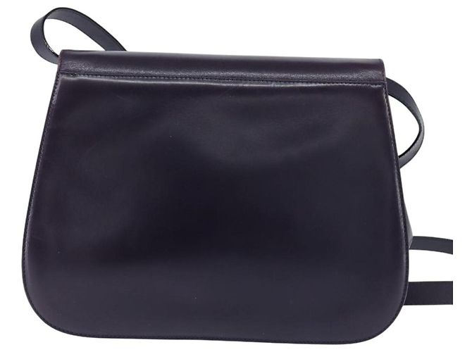 Borsa a Spalla Gancini in Pelle Salvatore Ferragamo Blu Navy Oro Auth 145622 D'oro - vista 2