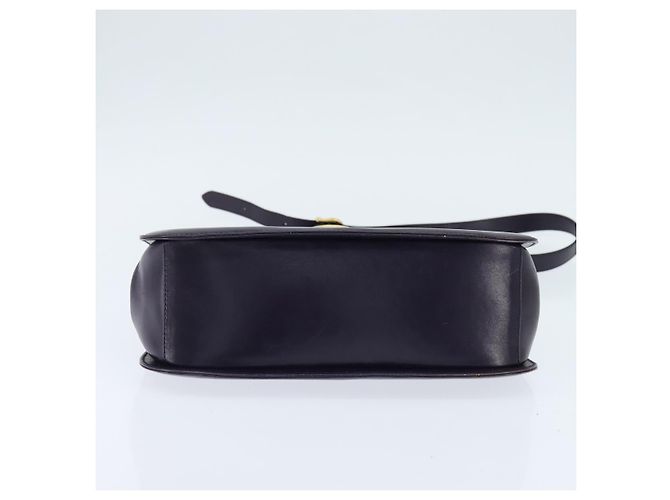 Borsa a Spalla Gancini in Pelle Salvatore Ferragamo Blu Navy Oro Auth 145622 D'oro - vista 5