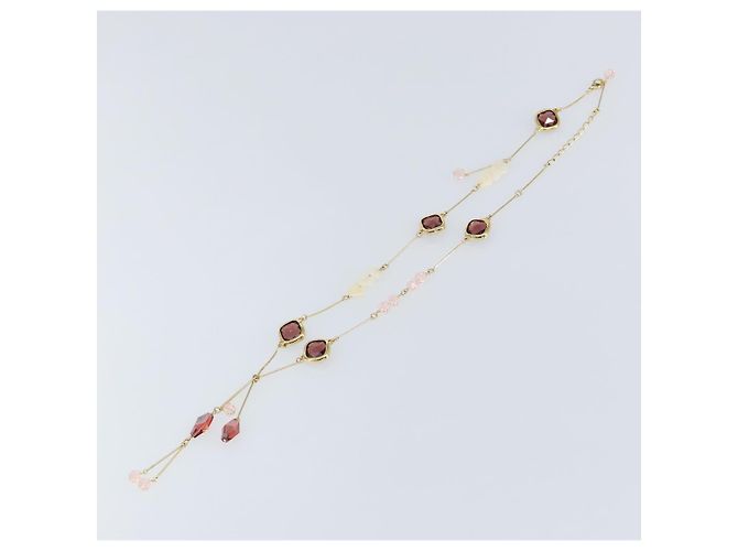 Collana Swarovski metallo Oro Auth am9577 D'oro - vista 2