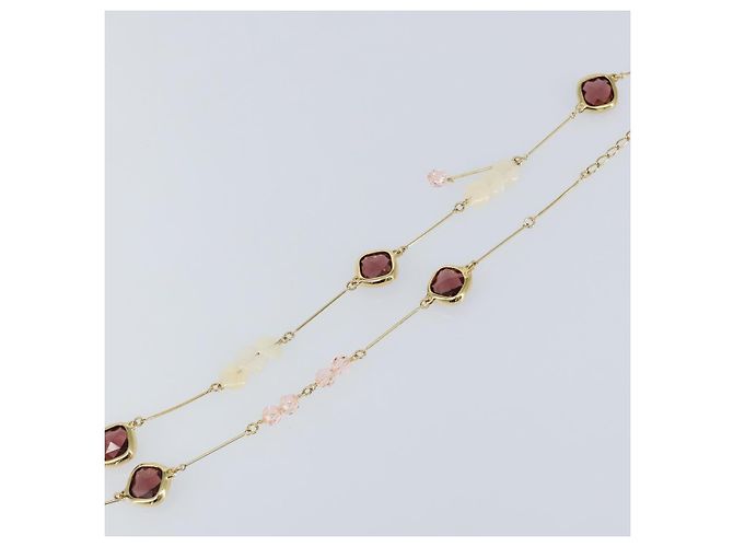 Collana Swarovski metallo Oro Auth am9577 D'oro - vista 4