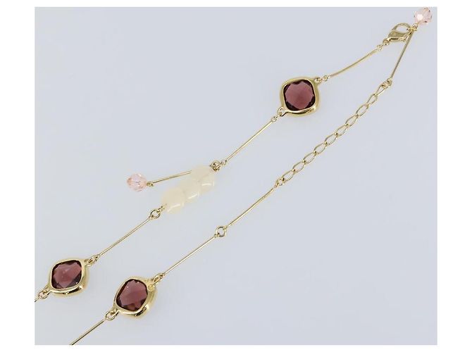 Collana Swarovski metallo Oro Auth am9577 D'oro - vista 5