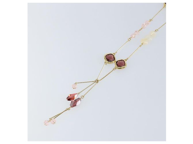 Collana Swarovski metallo Oro Auth am9577 D'oro - vista 8