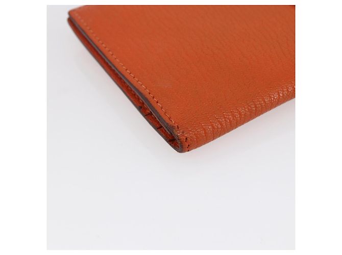 Hermès HERMES Portafoglio Soufflé in Pelle Arancione Auth 143412 - vista 14
