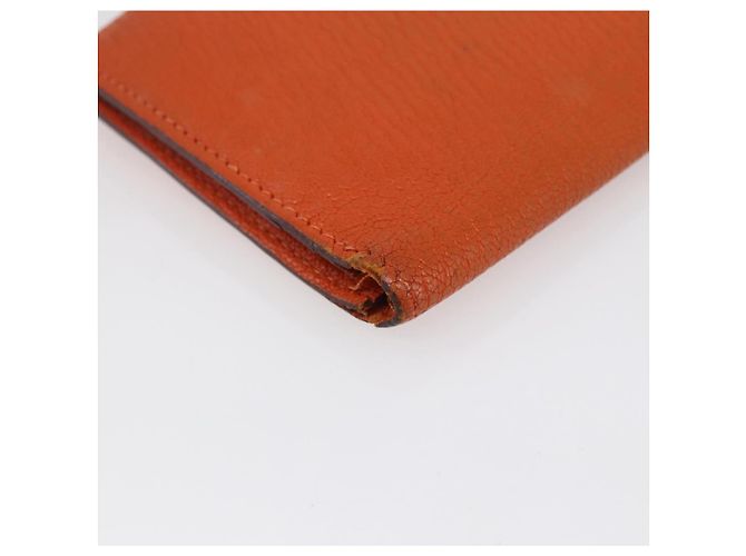 Hermès HERMES Portafoglio Soufflé in Pelle Arancione Auth 143412 - vista 16