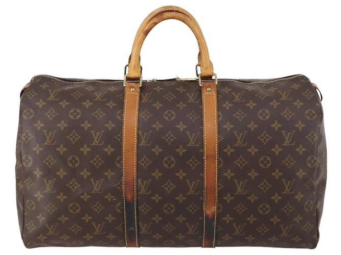 LOUIS VUITTON Borsa Boston Monogram Keepall 50 M41426 LV Auth bs30384 Monogramma - vista 13