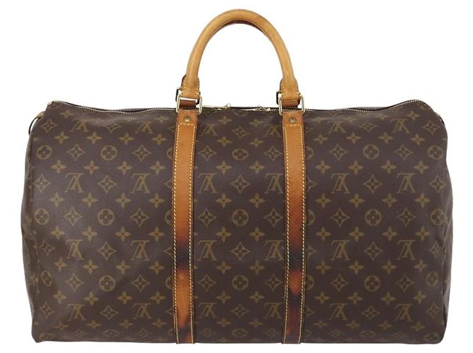 LOUIS VUITTON Borsa Boston Monogram Keepall 50 M41426 LV Auth bs30384 Monogramma - vista 2