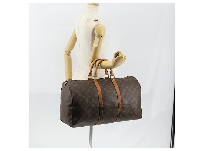 LOUIS VUITTON Borsa Boston Monogram Keepall 50 M41426 LV Auth bs30384 Monogramma - vista 22