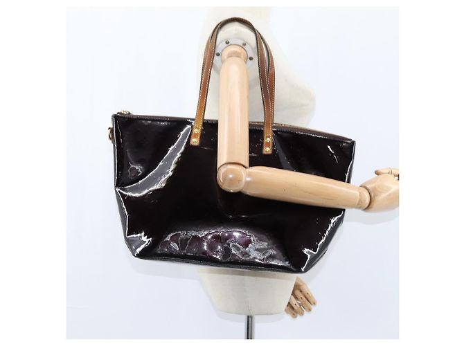 LOUIS VUITTON Borsa Tote Bellevue GM Monogram Vernis Amarante M93589 Auth 150583 Bordò - vista 21