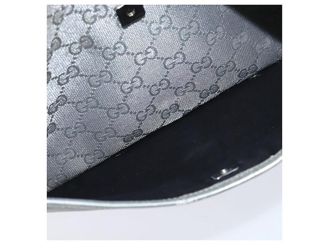Borsa a Spalla GG Canvas Sherry Line Gucci Grigio Argento 145857 Auth 150515 Marrone - vista 11