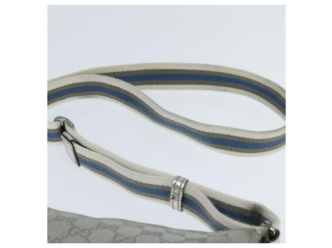 Borsa a Spalla GG Canvas Sherry Line Gucci Grigio Argento 145857 Auth 150515 Marrone - vista 14