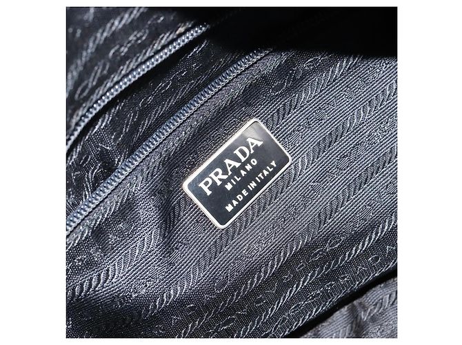 Borsa a Spalla PRADA in Nylon Pelle Nera Oro Auth bs30072 Nero D'oro - Ansicht 18
