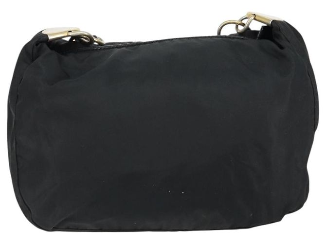 Borsa a Spalla PRADA in Nylon Pelle Nera Oro Auth bs30072 Nero D'oro - Ansicht 2