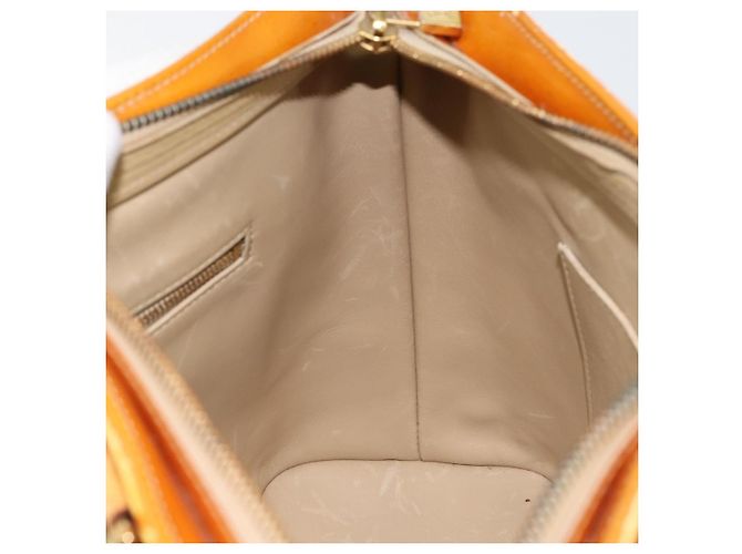LOUIS VUITTON Bolsa de Mão Houston Monogram Vernis Bege M91004 LV Auth gh1246 - vista 21