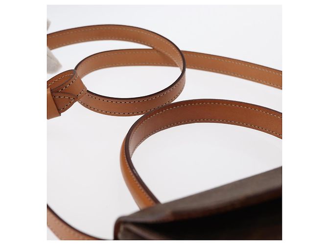 Céline Sac à main en toile Macadam CELINE en cuir PVC 2 en 1 marron or Auth 153821 Doré - vue 14