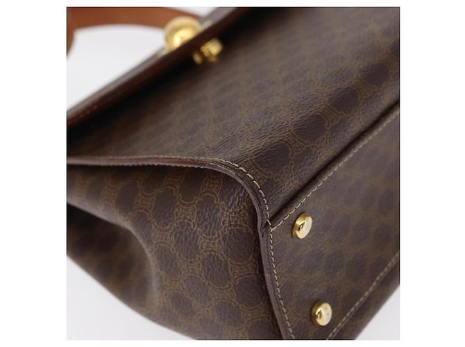 Céline Sac à main en toile Macadam CELINE en cuir PVC 2 en 1 marron or Auth 153821 Doré - vue 16
