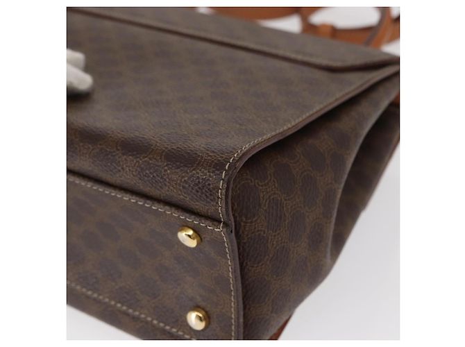 Céline Sac à main en toile Macadam CELINE en cuir PVC 2 en 1 marron or Auth 153821 Doré - vue 19