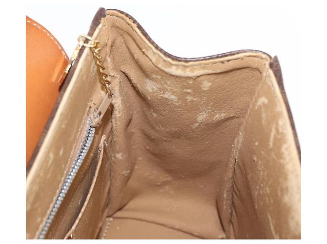 Céline Sac à main en toile Macadam CELINE en cuir PVC 2 en 1 marron or Auth 153821 Doré - vue 22