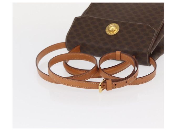 Céline Sac à main en toile Macadam CELINE en cuir PVC 2 en 1 marron or Auth 153821 Doré - vue 8