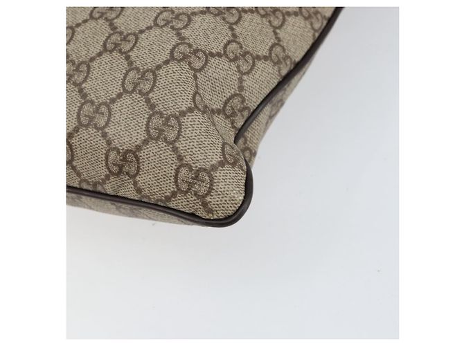 Borsa a spalla GG Supreme in PVC beige e argento di GUCCI 141626 Auth ep12076 - vista 14