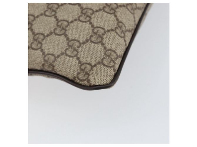 Borsa a spalla GG Supreme in PVC beige e argento di GUCCI 141626 Auth ep12076 - vista 15