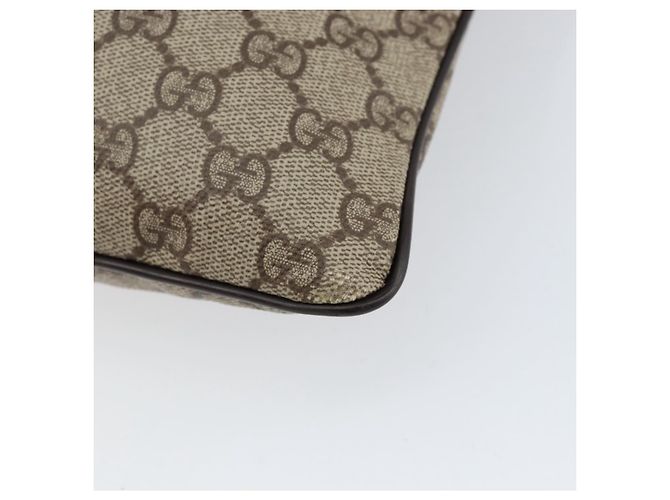 Borsa a spalla GG Supreme in PVC beige e argento di GUCCI 141626 Auth ep12076 - vista 16