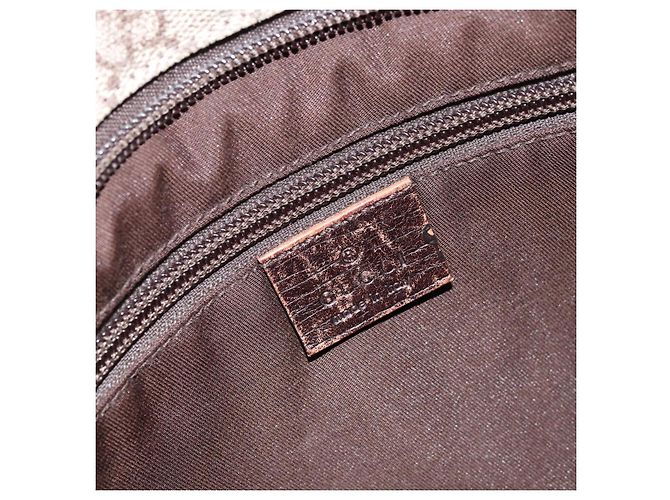 Borsa a spalla GG Supreme in PVC beige e argento di GUCCI 141626 Auth ep12076 - vista 18
