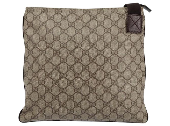 Borsa a spalla GG Supreme in PVC beige e argento di GUCCI 141626 Auth ep12076 - vista 2