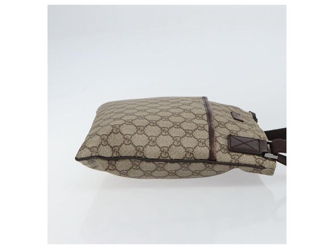 Borsa a spalla GG Supreme in PVC beige e argento di GUCCI 141626 Auth ep12076 - vista 3