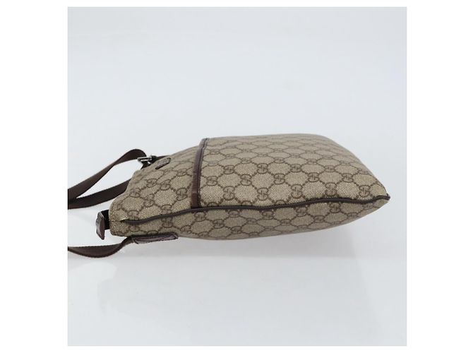 Borsa a spalla GG Supreme in PVC beige e argento di GUCCI 141626 Auth ep12076 - vista 4